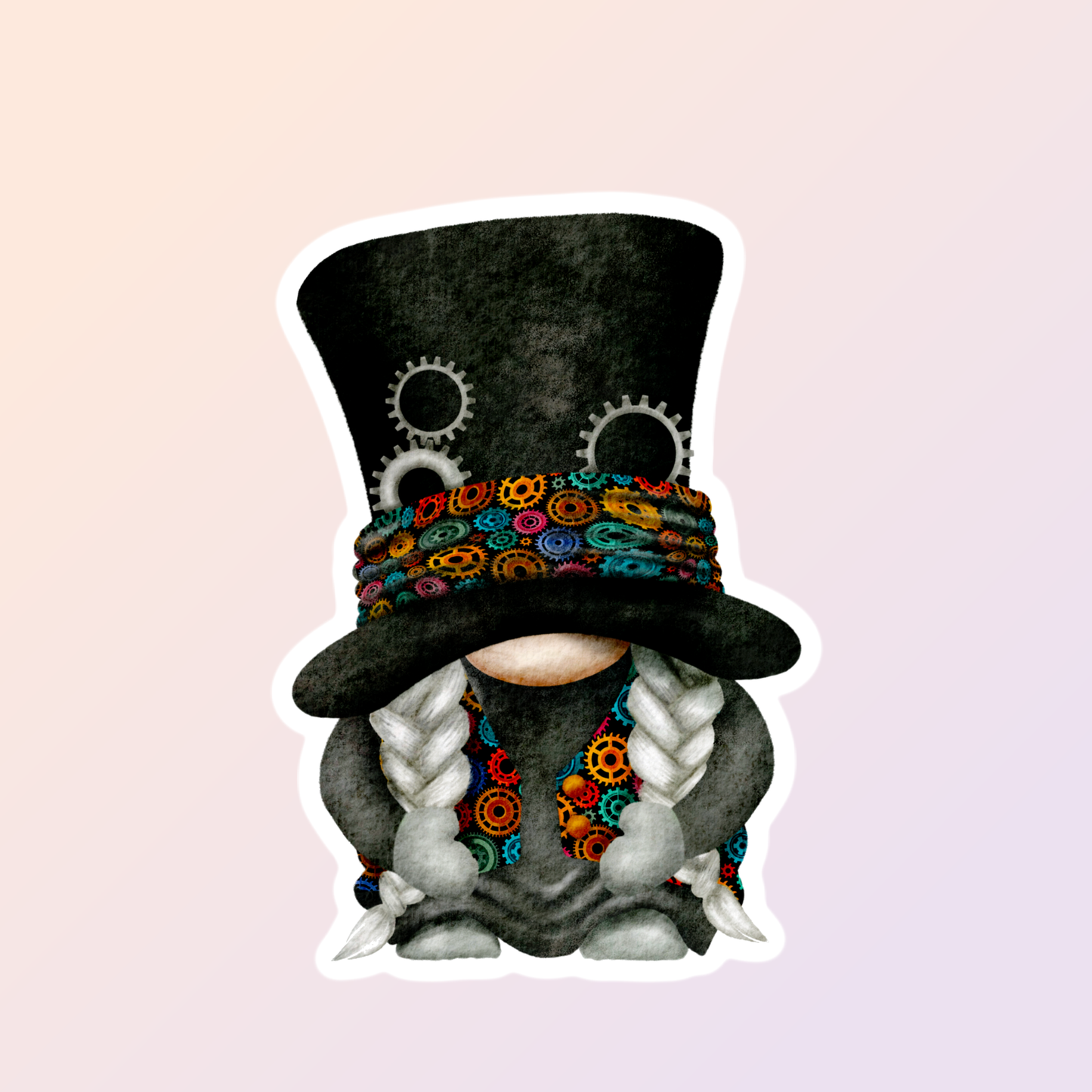 Female Steampunk Gnome Sticker