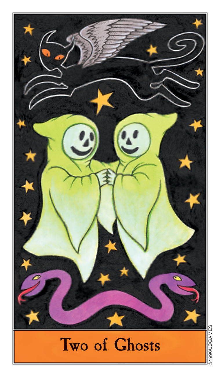 The Halloween Tarot Cards in a Tin